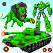 Army Tank Lion Robot Car Games screenshot 8