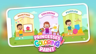 Princesses Coloring Paint Game screenshot 1