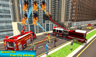 Heavy Ladder Fire Truck City Rescue 2019 screenshot 0