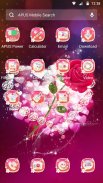 Shine Red Heart Rose Love--APUS Launcher theme screenshot 2
