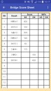 Bridge Score Sheet screenshot 1