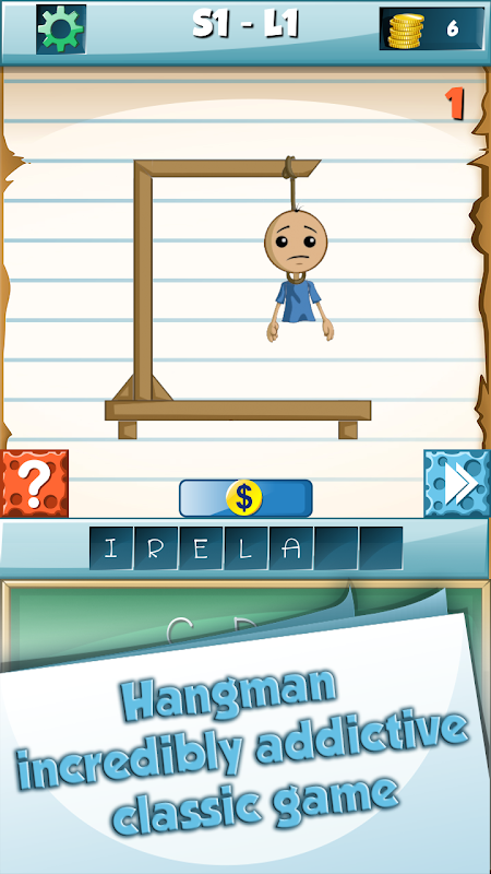 Hangman 2 - word game. Addictive quiz with words guessing