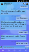 Go SMS Pro Theme Soft Blue screenshot 3