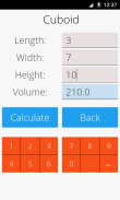 Площади и объема калькулятор screenshot 5