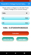 Power(W) to Voltage/Current Calculator screenshot 5