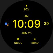 Pure Yellow Watch Face screenshot 3