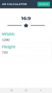 AR Calculator - Width or Height by Aspect Ratios screenshot 0