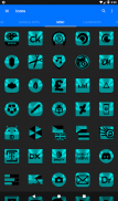 Cyan and Black Icon Pack Free screenshot 14