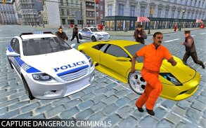 Drive Police Car Gangsters Chase : Free Games screenshot 0