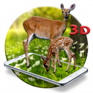 White Deer 3D Live wallpaper screenshot 3