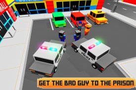Blocky Police Car Craft Patrol screenshot 2