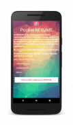 Pocket Resume / CV Builder screenshot 5