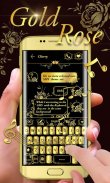 Gold Rose GO Keyboard Theme screenshot 0