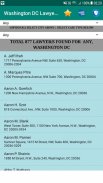 Washington DC Lawyer Attorney Directory Search screenshot 1