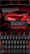 Tema Keyboard Red Sports Car Racing screenshot 3