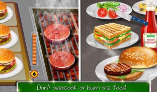 kafe sekolah tinggi: permainan memasak burger screenshot 11