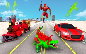 Crocodile Car Robot Games screenshot 2