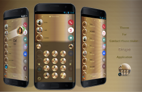 Copper Gold Phone Dialer Theme screenshot 2