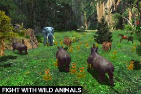 Wild Rhino Family Jungle Simulator screenshot 3