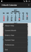 Three Month Calendar screenshot 7