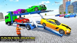 Crazy Truck Car Transport Game screenshot 1