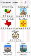 50 Estados dos EUA, suas mapas e capitais - Teste screenshot 4