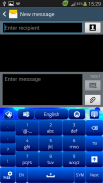 GO Keyboard Simple Blue Theme screenshot 10