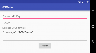 GCM (Push Notification) Tester screenshot 1