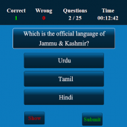 Jammu and Kashmir MCQ screenshot 3