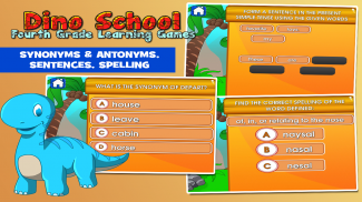 Dino 4th Grade Learning Games screenshot 3