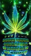Thème du clavier de Néon Fumer du cannabis screenshot 0