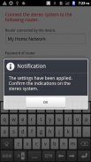 Stereo System Network Setup screenshot 1