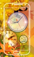 Leaves Analog Clock Live Wallpaper screenshot 1