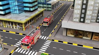 مدينة اطفاء الحريق شاحنة القيادة الإنقاذ محاكي 3D screenshot 1