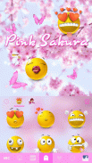 Pink Sakura Keyboard Theme screenshot 5