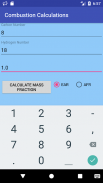 COMBUSTION CALCULATIONS screenshot 2