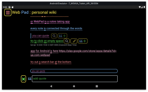 WebPad - personal wiki screenshot 3