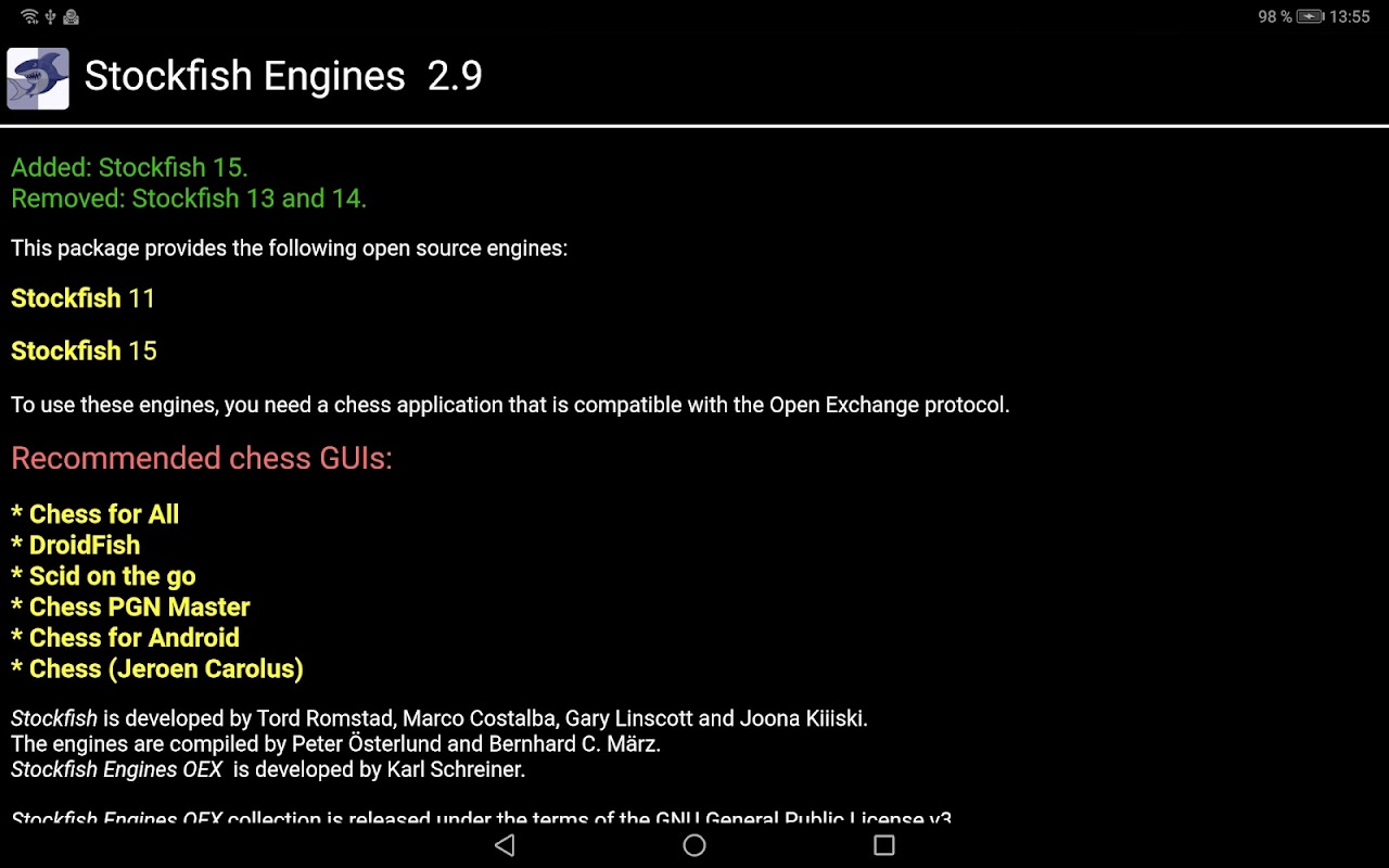 Engines updated to Stockfish 14