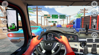 In Truck Driving Highway Race Simulator screenshot 3