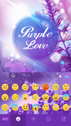 Purple Love Emoji Keyboard screenshot 1