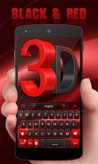 3D Black and Red GO Keyboard Theme screenshot 0