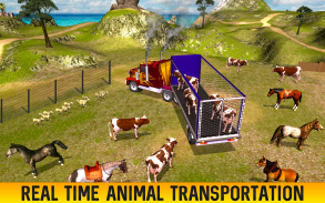 مزرعة الحيوانات النقل شاحنة ألعاب القيادة screenshot 14
