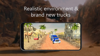 Lorry Truck Transport: Dubai Desert Safari Game screenshot 2