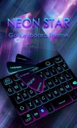 Neon Star Emoji Keyboard Theme screenshot 1