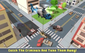 Blocky Helicopter City Heroes screenshot 0