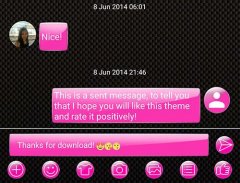 Gloss Pink SMS Mensajes screenshot 5