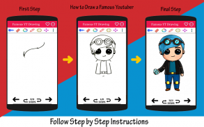 How to Draw Famous Youtubers Step by Step screenshot 3