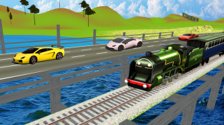 Trem da cidade do metrô versus carro de corrida screenshot 2