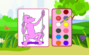 Coloring Playful Monkeys screenshot 3