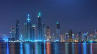 Dubai bei Nacht Hintergrund screenshot 0